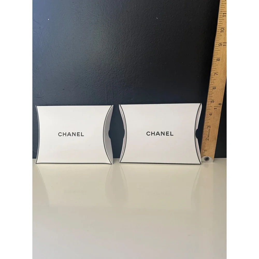 Chanel Packaging Lot Bags Boxes Tissue Ribbon White Black Excellent EMPTY